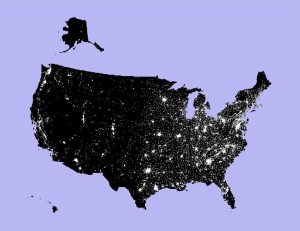 2000 Census "Night Sky" Map of Population Distribution